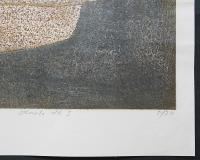 萩原英雄 大判木版画(両面刷り)『仮面 No.1 (mask)』 限定30部