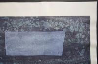 萩原英雄 大判木版画(両面刷り)『藍の幻想 No.3 (Fantasy in blue)』限定30部