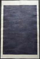 萩原英雄 大判木版画(両面刷り)『藍の幻想 No.3 (Fantasy in blue)』限定30部