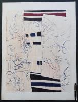 萩原英雄 大判木版画『仮面劇 No.11 (masque)』 限定50部