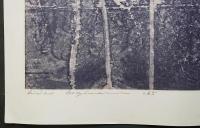 萩原英雄 サンパウロ・ビエンナーレ出展作 大判木版画『古代の唄 No.5 (ancient song) 』限定50部