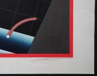 黒崎彰 世界版画賞受賞作 木版画『黒のアラベスク (Midnight Arabesque)』W297 限定50部