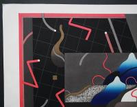 黒崎彰 世界版画賞受賞作 木版画『黒のアラベスク (Midnight Arabesque)』W297 限定50部