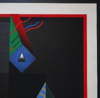 黒崎彰 世界版画賞受賞作 大判木版画『迷彩譜8(Camouflaged World)』W246 限定50部