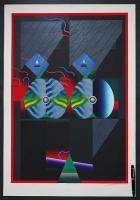 黒崎彰 世界版画賞受賞作 大判木版画『迷彩譜9(Camouflaged World)』W247 限定50部