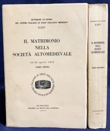 イタリア語洋書 中世前期の社会における結婚 全2巻揃【Il Matrimonio nella società altomedievale : 22-28 aprile 1976】