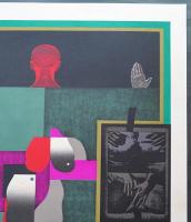 黒崎彰 大判木版画『魔法陣5(Magic Square)』W196　限定50部