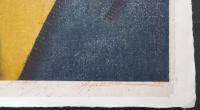 黒崎彰 ポートランド美術館国際版画展買上賞 大判木版画(韓国楮紙)『はこぶね:ガイアシリーズ』W480 限定50部