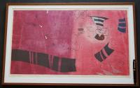 萩原英雄 大判木版画『サーカス No.2(Circus)』 限定50部 額装