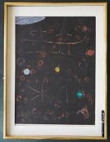 萩原英雄 大判木版画『星月夜 No.2(Starlit night)』限定50部  額装