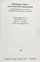 ドイツ語洋書 ハイデッガー「哲学の終焉」という命題：1984年4月のライデン大学ハイデガー・シンポジウムにおける議論【Heideggers These vom Ende der Philosophie : Verhandlungen des Leidener Heidegger-Symposiums April 1984】