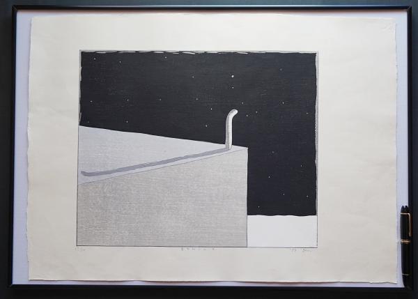 【真作】【直筆サイン】山中現「空の種」【木版画】【美品】 Yahoo!オークション -「山中現」の落札相場・落札価格