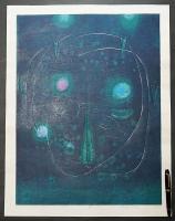 萩原英雄 木版画『顔 No.2 (Face)』 限定50部