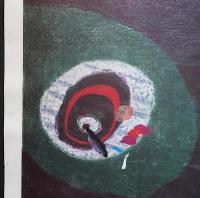 萩原英雄 木版画(両面刷り)『悪の華 沼に咲く花』 限定30部