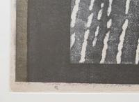 黒崎彰 大判木版画(韓国楮紙)『三本の稲妻(Three Lightning Flashes)』W441 限定50部