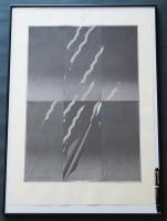 黒崎彰 世界版画賞受賞作 木版画『炎の軌跡 (Flame Trace)』W302 限定90部
