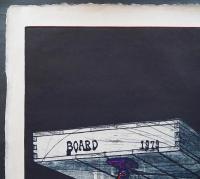 河内成幸 第10回版画グラン・プリ展グランプリ受賞作 大判木版画(凸凹摺り)『板(The Borad)』限定30部