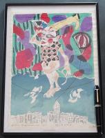 萩原英雄 木版画『悲しきピエロ(Grieving Pierrot)』20世紀シリーズ Ed.30の内,No.1 