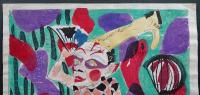 萩原英雄 木版画『悲しきピエロ(Grieving Pierrot)』20世紀シリーズ Ed.30の内,No.1 