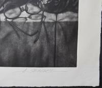 坂爪厚生 メゾチント 大判銅版画『晩餐のテーブルⅡ-視線のゆらぎがもの達の在り様を変貌させる』 限定15部 