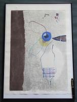 萩原英雄 木版画(両面刷り)『悪の華(6) 鉄線花(Clematis)』限定30部