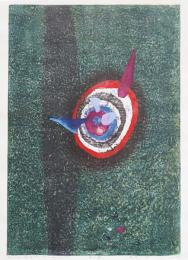 萩原英雄 木版画(両面刷り)『悪の華 鬼あざみ(Blessed Thistle)』限定30部