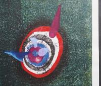 萩原英雄 木版画(両面刷り)『悪の華 鬼あざみ(Blessed Thistle)』限定30部
