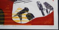 萩原英雄 木版画『影法師 No.1 (Shadow)』 限定50部