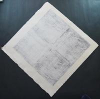黒崎彰 世界版画賞受賞作 大判木版画『沙の軌跡 (Trace of the Sand)』 限定50部 