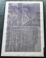 萩原英雄 サンパウロ・ビエンナーレ出展作 大判木版画『古代の唄 No.5 (ancient song) 』限定50部
