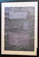 萩原英雄 大判木版画(両面刷り)『藍の幻想 No.3 (Fantasy in blue)』限定30部