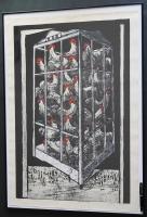 河内成幸 大英博物館所蔵作 大判木版画(凸凹摺り)『Give up(Ⅰ)』限定30部 