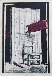 河内成幸 大英博物館所蔵作 大判木版画(凸凹摺り)『H公Ⅱ(Figure H)』限定30部
