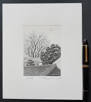 田中良平 銅版画『樹と屋根 #2(339)』 作家保存版 限定15部