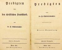 【ドイツ語 ひげ文字洋書】 キリスト教家庭に関する説教 『Predigten über den christlichen Hausstand』　F. シュライアマハー著　1826年