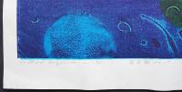 萩原英雄 木版画『星月夜 No.15 (Starlit night)』Ed.50の内,No.1