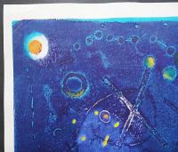 萩原英雄 木版画『星月夜 No.15 (Starlit night)』Ed.50の内,No.1