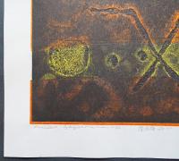 萩原英雄 木版画『星月夜 No.11 (Starlit night)』Ed.50の内,No.1