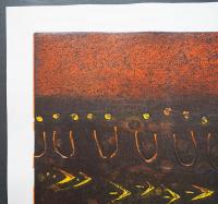萩原英雄 木版画『星月夜 No.11 (Starlit night)』Ed.50の内,No.1
