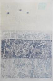 萩原英雄 大判木版画(両面刷り)『白の幻想 No.3 (Fantasy in white)』限定30部