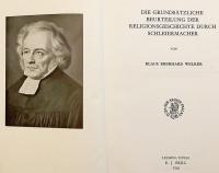 【ドイツ語洋書】 シュライアマハーによる宗教史の根本的な評価 『Die grundsätzliche Beurteilung der Religionsgeschichte durch Schleiermacher』