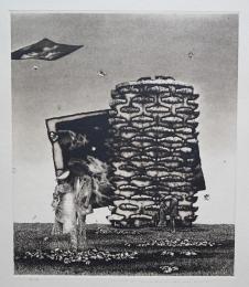 中林忠良 銅版画『剥離される風景-蜜月』 限定50部