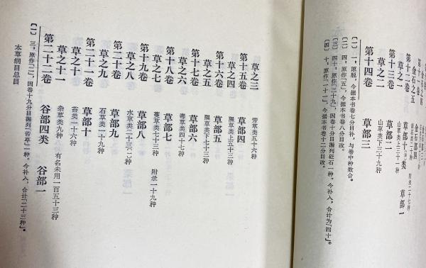 中文書 本草綱目 : 校点本 上下全2冊揃((明)李時珍=著) / 古本、中古本