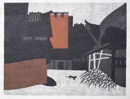 斎藤清 木版画 『古都・奈良/ Ancient City Nara』