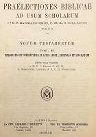 【ラテン語洋書】 学校用 聖書講義：新約聖書 『Praelectiones biblicae ad usum scholarum : Novum Testamentum』