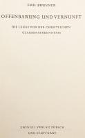 【ドイツ語洋書】 啓示と理性：キリスト教信仰の教義 『Offenbarung und Vernunft : die Lehre von der christlichen Glaubenserkenntnis』