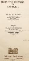 【英語・サンスクリット洋書】 サンスクリットにおける意味変化 『Semantic change in Sanskrit』