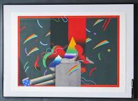 黒崎彰 世界版画賞受賞作 木版画『虹のアラベスク (Rainbow Arabesque)』W278 限定50部
