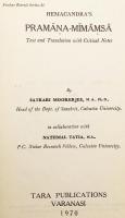 【英語・サンスクリット洋書】 カリ・ユガの全知者 ヘーマチャンドラの認識論・論理学書『プラマーナ・ミーマーンサー』：原典・翻訳と注解 『Hemacandra's Pramāṇa-mīmāṃsā : text and translation with critical notes』