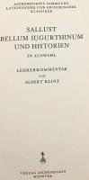 【ドイツ語洋書】 古代ローマの歴史家・政務官 サッルスティウス著『ユグルタ戦記』と『歴史』の抄訳版：教師向け解説 『Sallust, Bellum Iugurthinum und Historien in Auswahl : Lehrerkommentar』